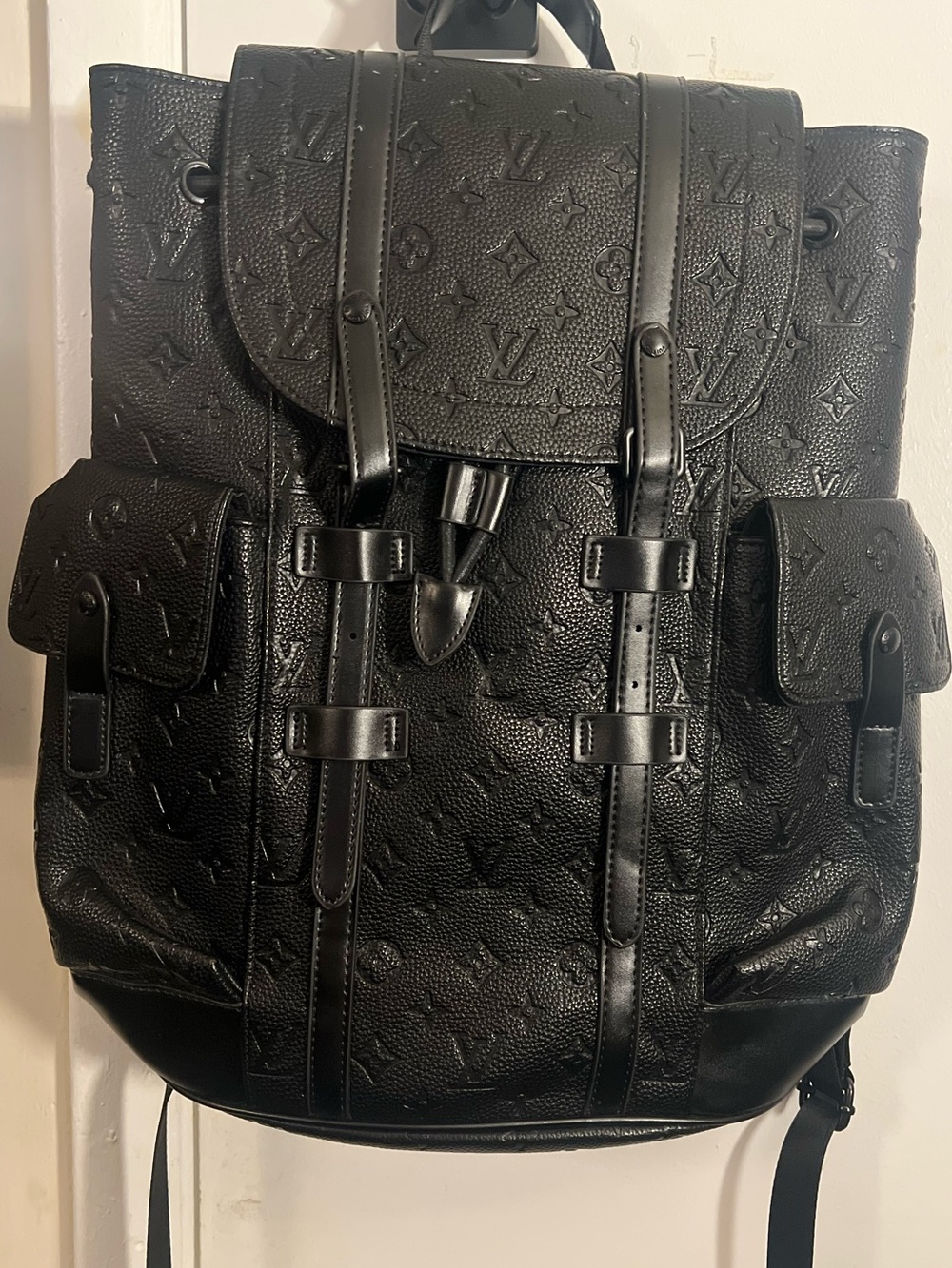 Black Louis Vuitton Monogram Backpack - Men's Leather Embodied Backpack